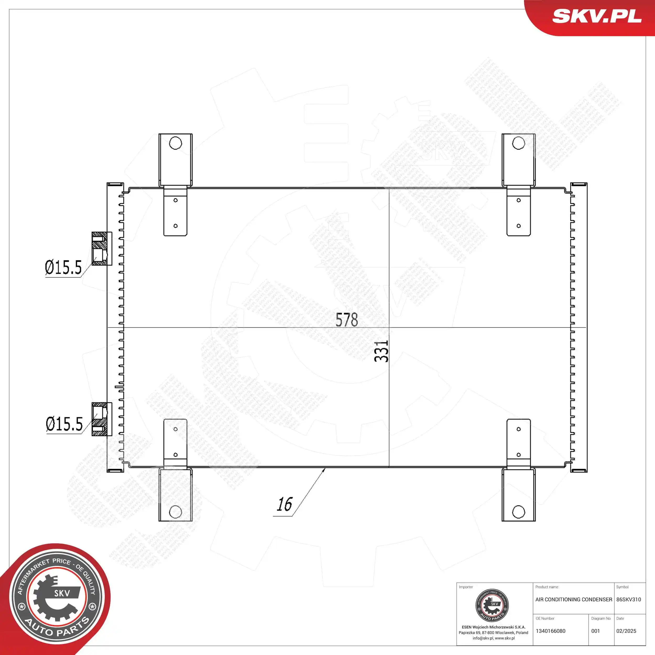 Condenser, air conditioning
